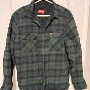 Coleman Men's Dark Green Plaid Shirt Jacket